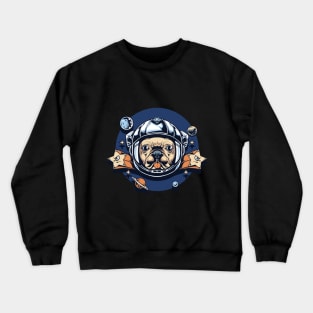 Astronaut pug Crewneck Sweatshirt